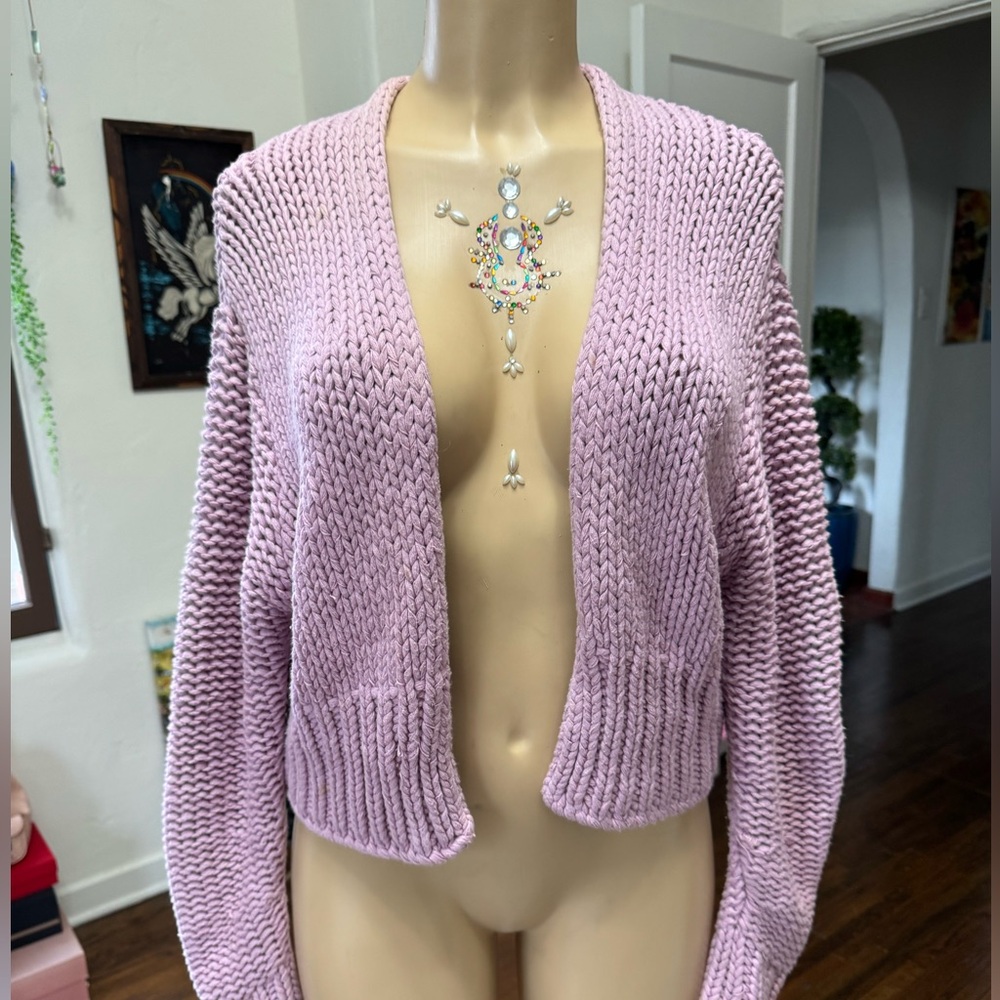 Free People Lilac Knit Cardigan NWOT size S